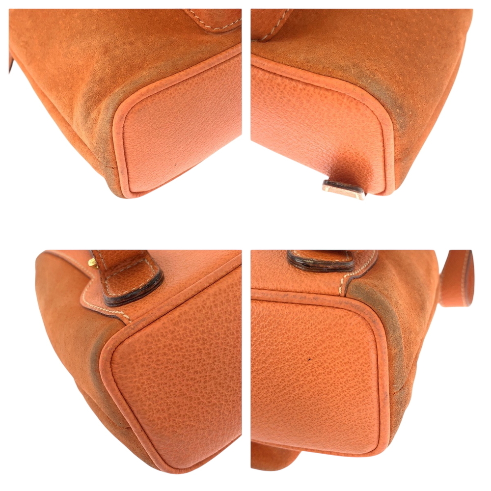 GUCCI Bamboo Orange Brown Suede Backpack - Picture 4 of 10